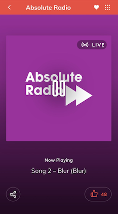 Screenshot Absolute Radio